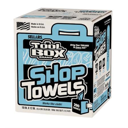 Asp Shop Towels Disposable Pull-Box, 10" X 12" 200 Sheets Per Box Pk 1922